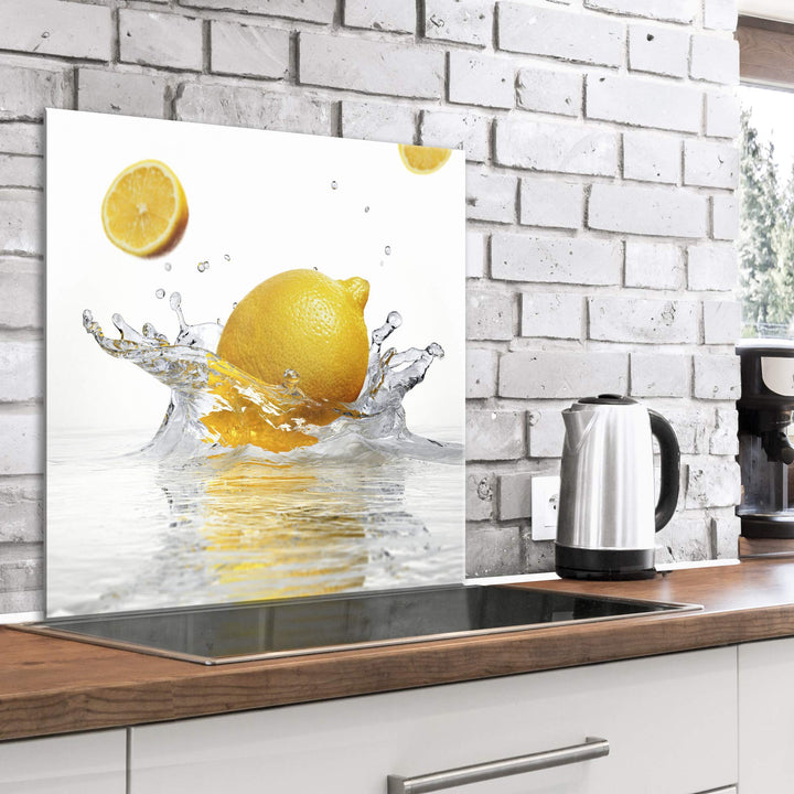 murando Spritzschutz Glas für Küche 60x60 cm Küchenrückwand Küchenspritzschutz Fliesenschutz Glasbil