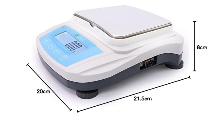 U.S. Solid Präzisionswaage Laborwaagen 1200g x 0.01g, RS232 Schnittstellen, AC100V-240V/4xDC1.5V, 12
