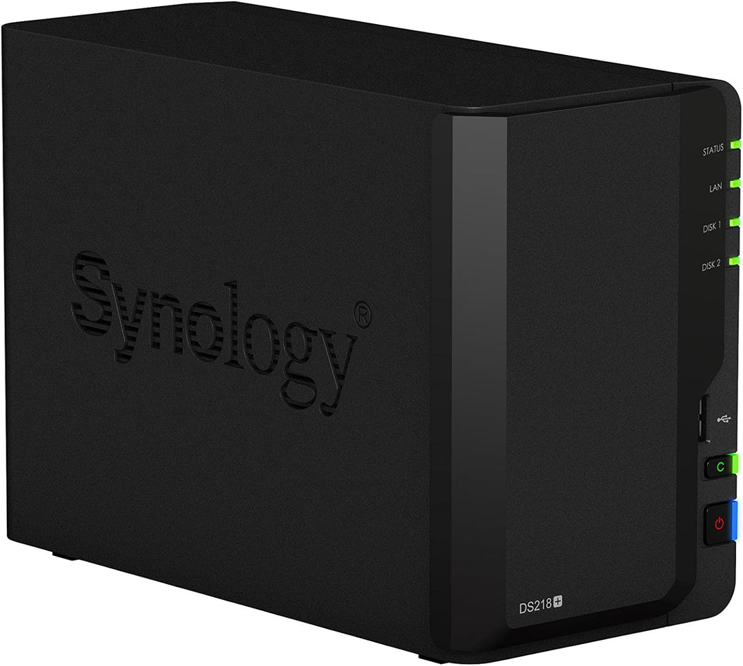 Synology DS218+ 8TB 2 Bay NAS Lösung | Eingerichtet mit 2 x 4TB Seagate IrownWolf Fährt, 8TB