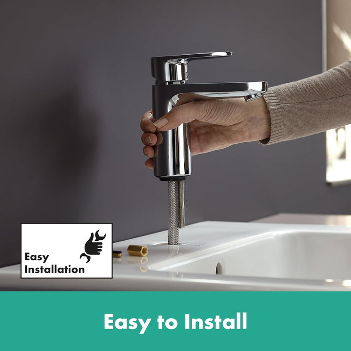 hansgrohe Vernis Blend - Waschtischarmatur ohne Ablauf, Wasserhahn Bad mit Auslauf Höhe 110 mm, Misc