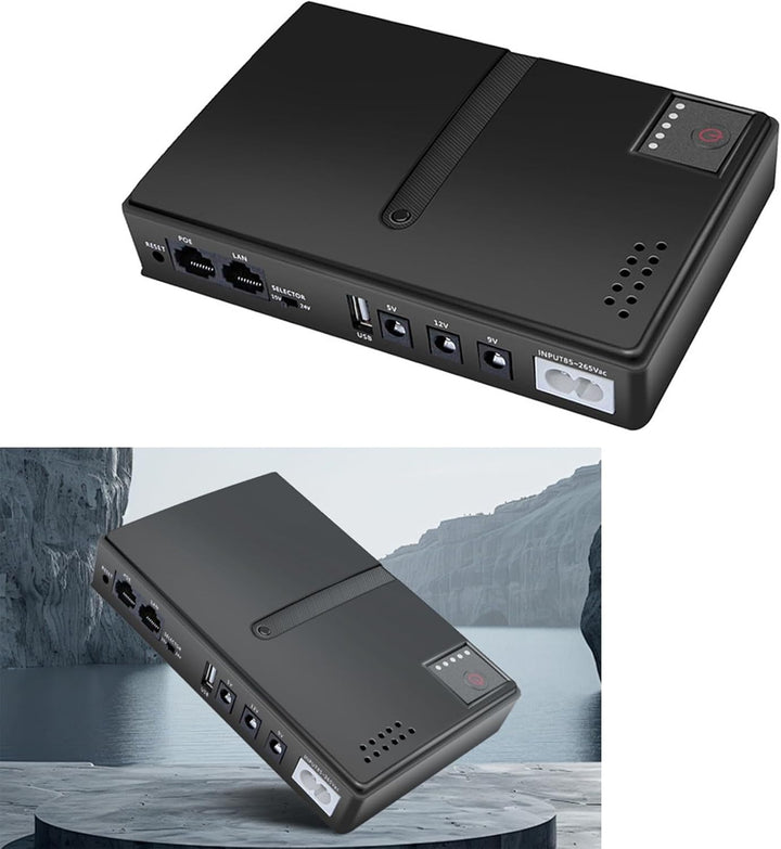 Fafeicy Unterbrechbarer Stromversorgung, 15 V 24 V POE 18W Ausgangs -UPS -Batterie -Sicherung für Ro
