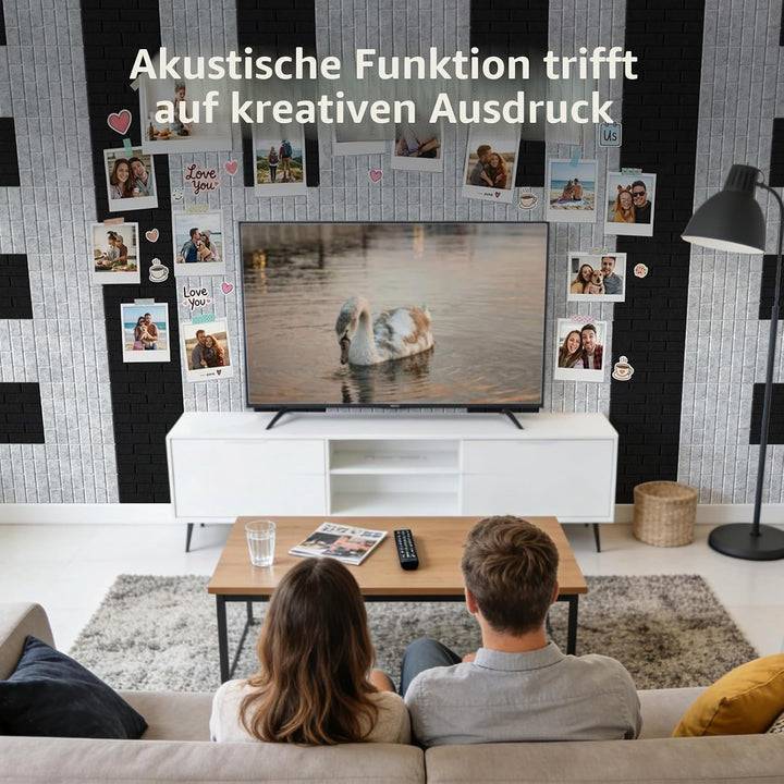 Vieshful Selbstklebende Akustikpaneele für Homeoffice, Musikzimmer, Schlafzimmer &amp; Wohnzimmer – 10 S