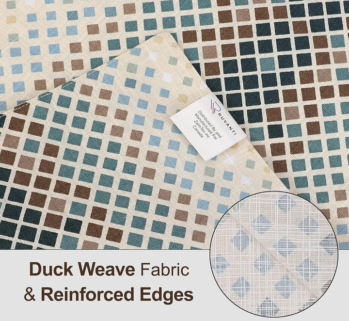 Ruvanti Tischsets für den Esstisch 100% Baumwolle 33x48 cm Tischsets Set mit 6 Stück verblasste gewe