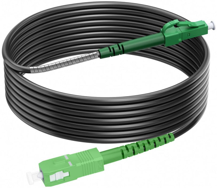 RamboCables 20M Gepanzerte Glasfaser-Kabel LC/APC auf SC/APC, Simplex Singlemode Gepanzerte Glasfase