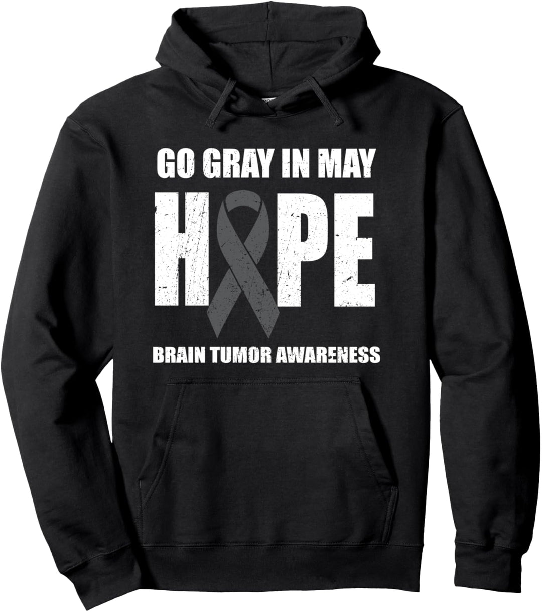 Go Grey Im Mai Hoffnung Hirntumor-Bewusstsein Pullover Hoodie