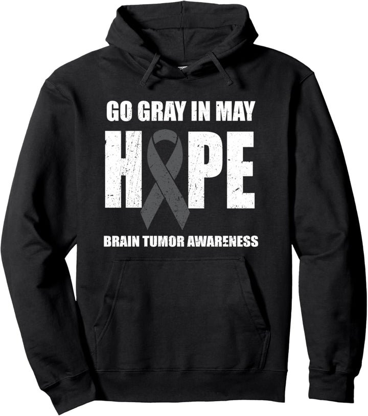 Go Grey Im Mai Hoffnung Hirntumor-Bewusstsein Pullover Hoodie