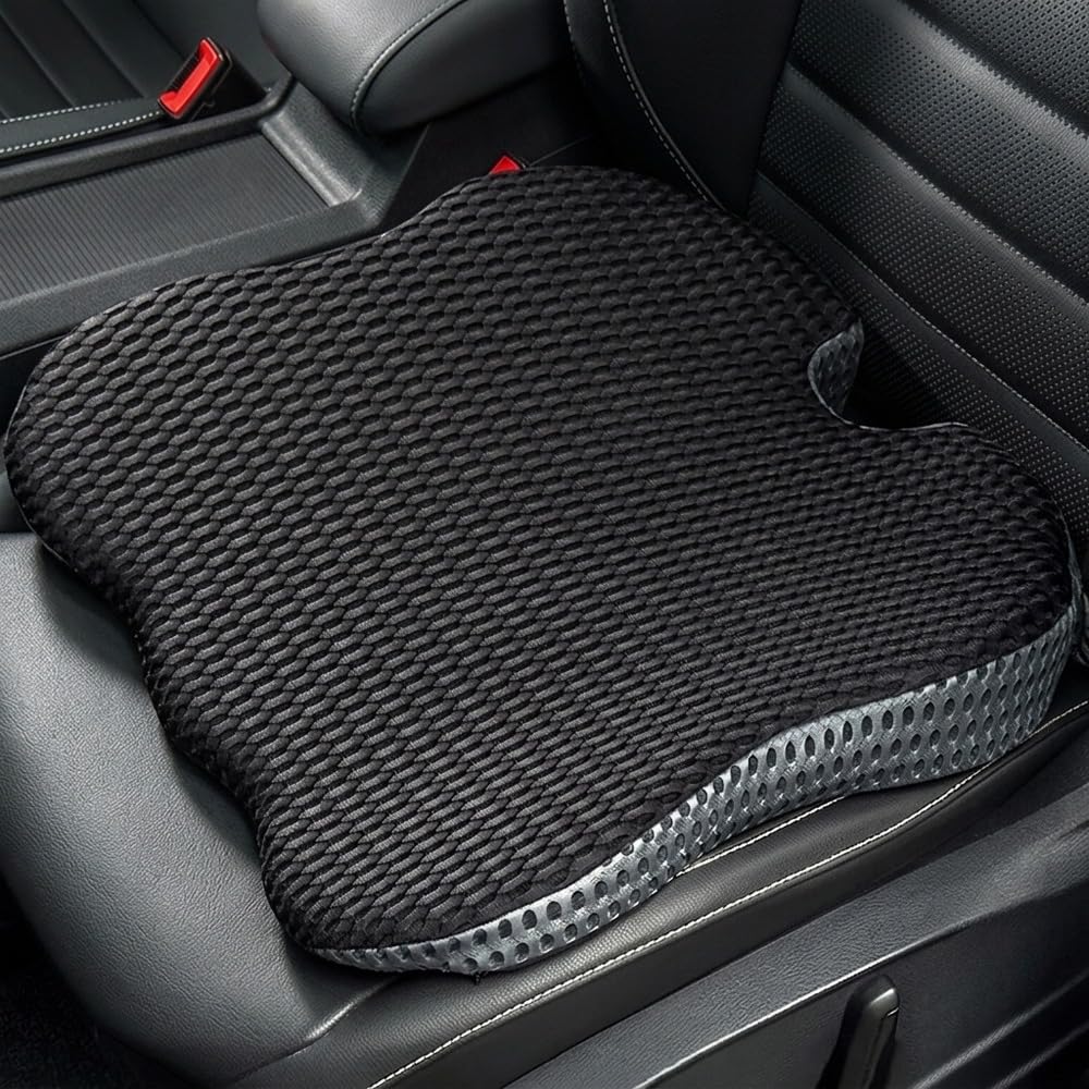 FOUNDCOOL Memory Schaum Keilkissen für Auto, Ergonomisches Sitzkissen Auto Autositzkissen Fahrersitz