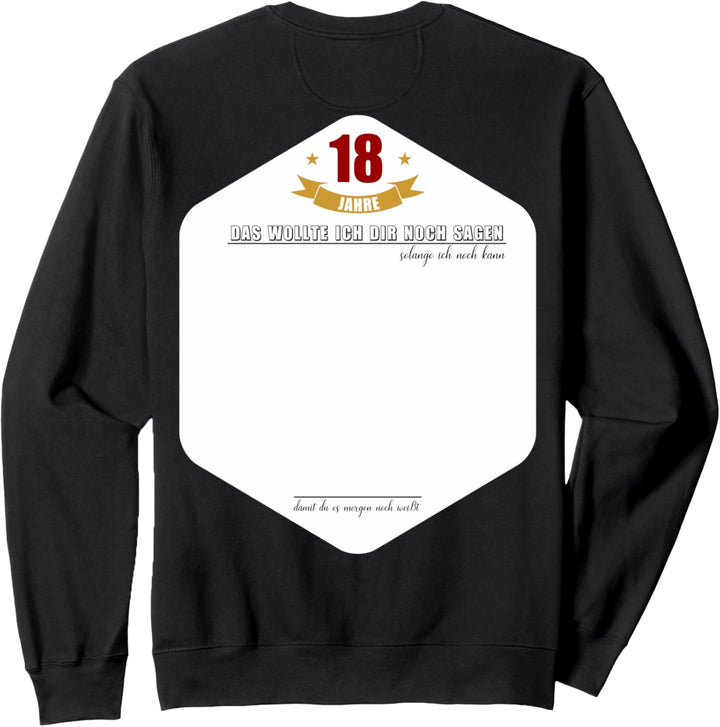 18 Jahre Geburtstagsfeier Lustiges 18 Geburtstag Gästebuch Sweatshirt