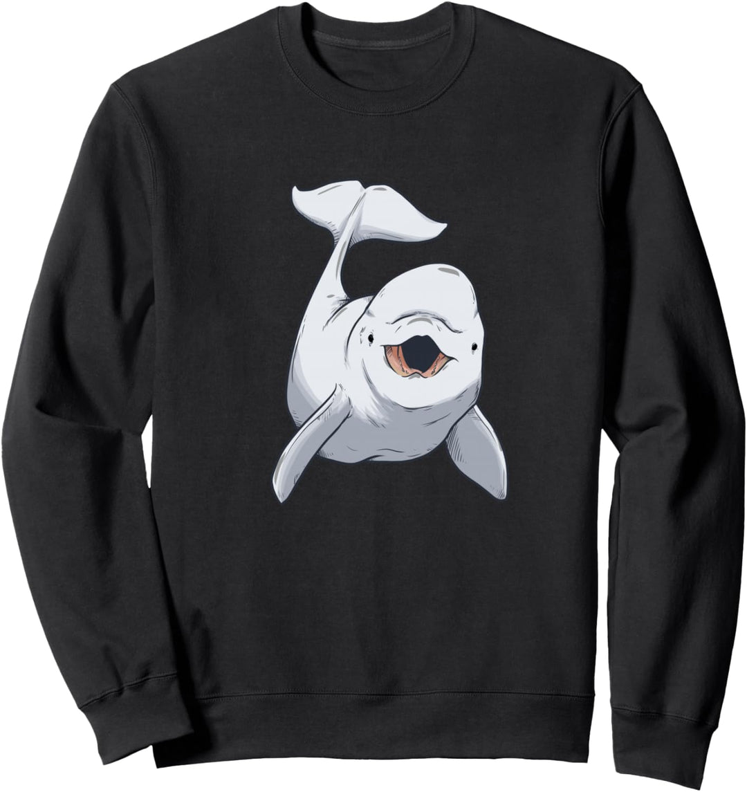 Weisser Baby Wal Beluga Weisswal Gründelwale Kinder Sweatshirt