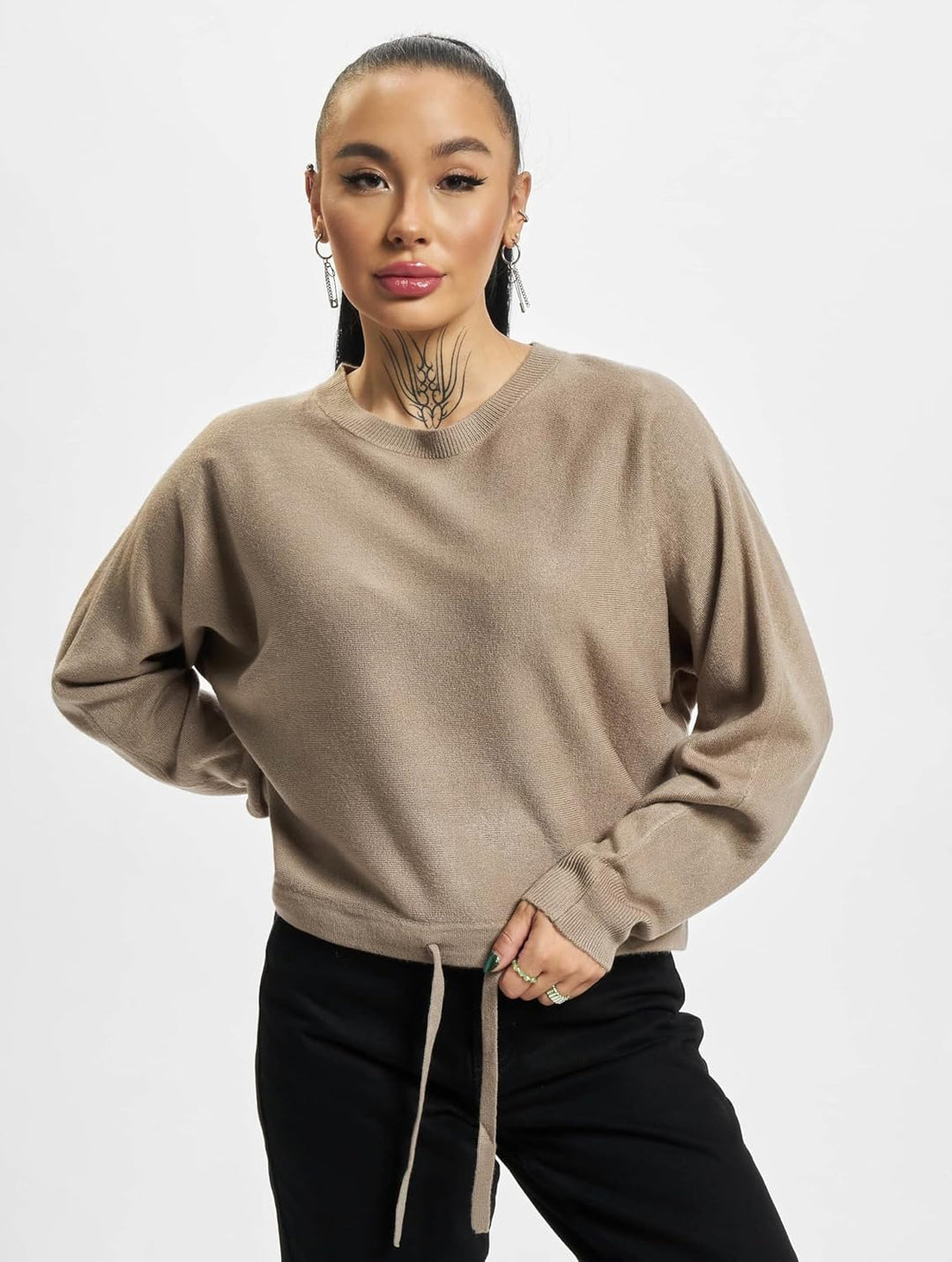 ONLY Damen Onlamalia L/S Batwing KNT Noos Pullover XS Mocha Meringue, XS Mocha Meringue
