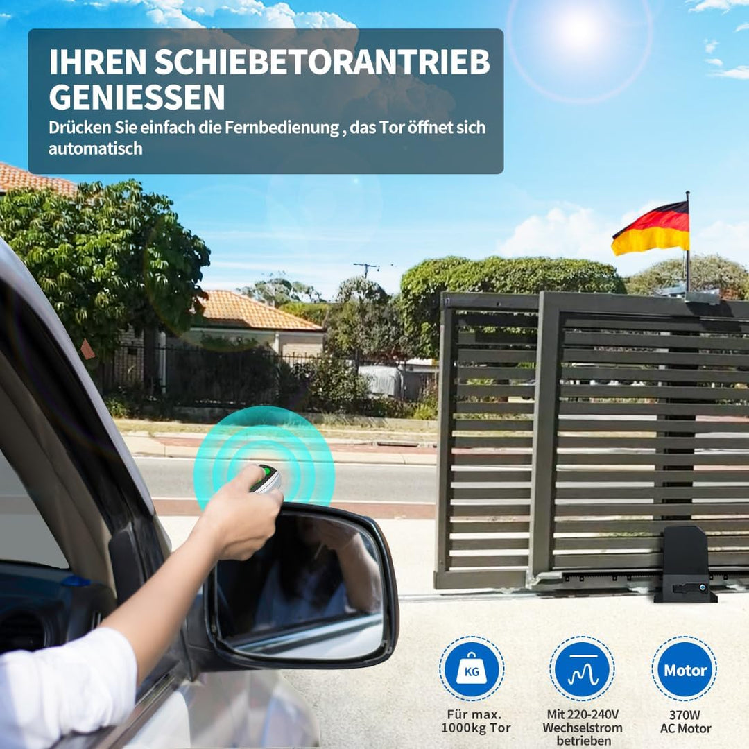TOPENS RK990T Schiebetorantrieb Torantrieb Schiebetor automatischer Toröffner mit 2 Fernbedienungen