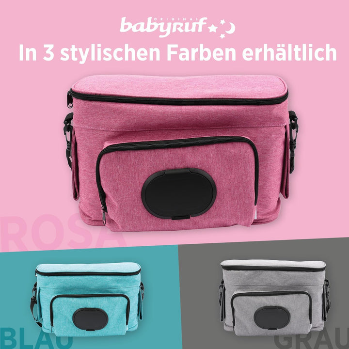 Kinderwagen Organizer BO 300 | Kinderwagen Zubehör | Wickeltasche | Babytasche | Windeltasche | Isol