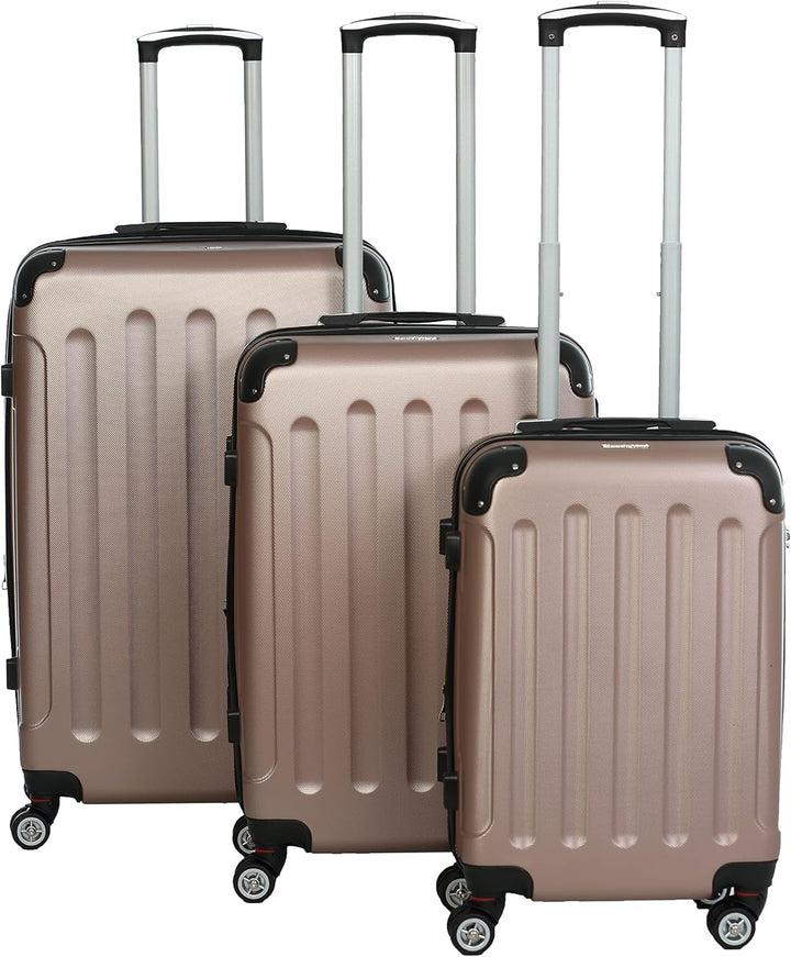 INVIDA Glüückskind Luxus Koffer Trolley Kofferset aus ABS in 6 Farben und Einzel oder im Set Frei Wä