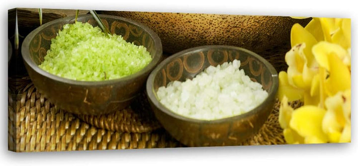 Leinwandbild XXL Spa Wandbild Kunst für Wohnzimmer Gelb 150x50 cm Leinwandbild 150x50 cm Gelb_c, Lei