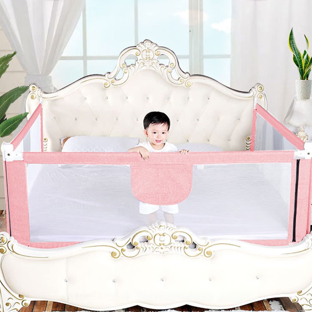 OHMG Bettgeländer,Sicherheitsgitter für Kinder,Sicherheitsgitter für Bett,höhenverstellbar,tragbar,B