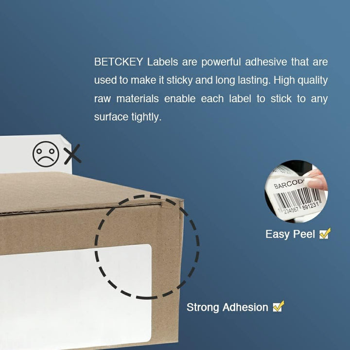 BETCKEY - Kompatible mit Brother DK-11208 Etikettenrollen, 38mm(B) x 90mm(L), grosse Adressetiketten