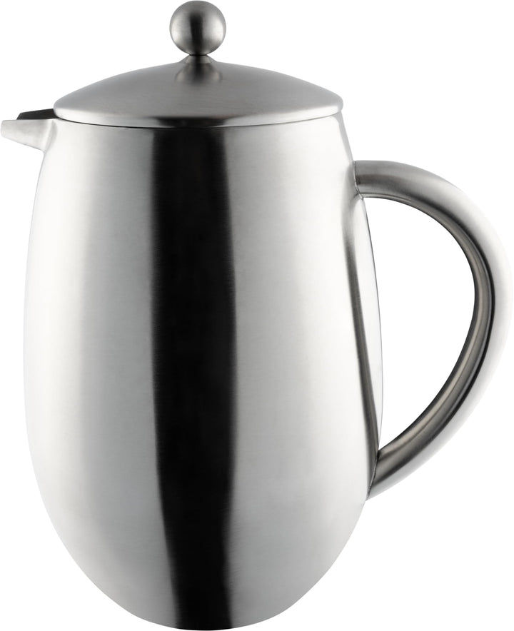 Café Olé Doppelwandiger, Bauchiger Kaffeebereiter aus hochwertigem Edelstahl 18/10 – Satiniert, 8 Mo
