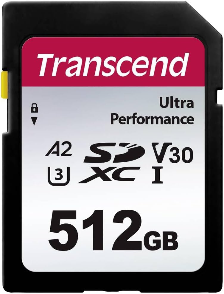Transcend SD Karte UHS-I U3 A2 Ultra Performance, TS512GSDC340S 512 GB SD-Karte, 512 GB SD-Karte