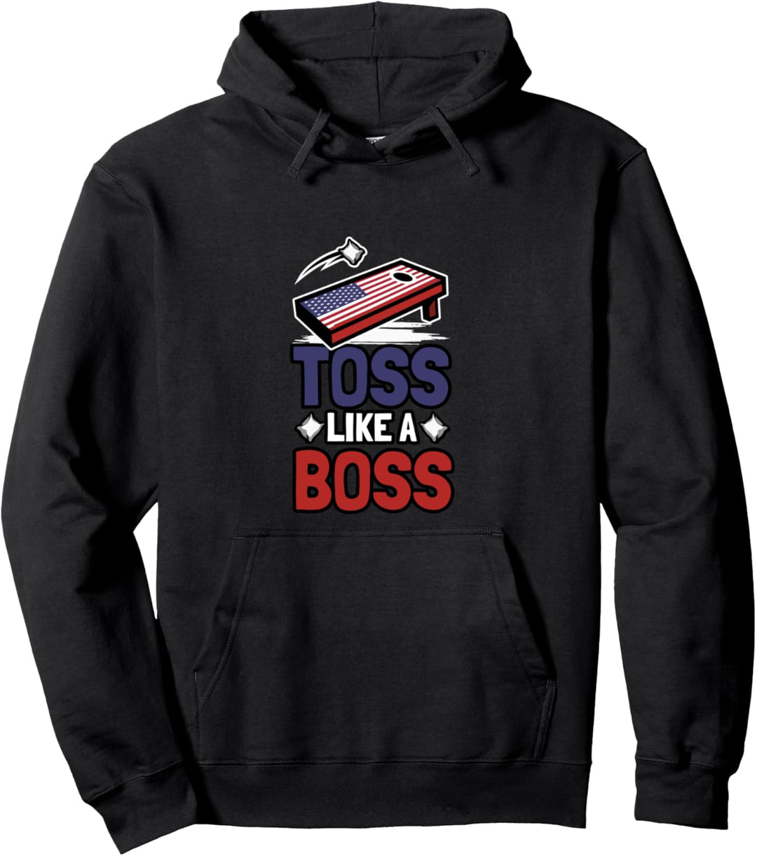 Toss Like A Boss Cornhole Sitzsack für Damen und Herren Pullover Hoodie