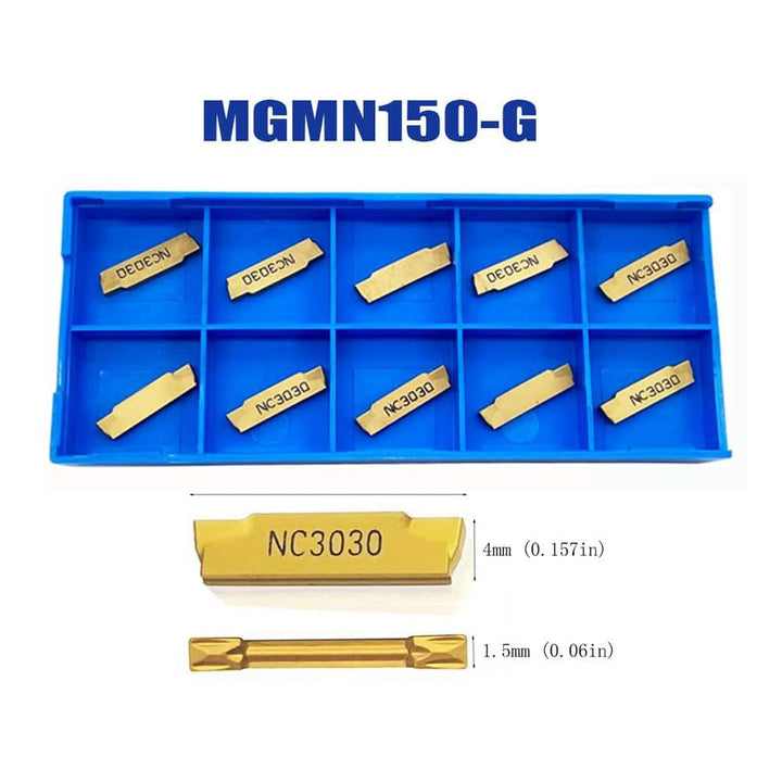 Hunricho Hartmetalleinsätze 10 Teile/Schachtel MGMN150-G 1.5mm Breite Hartmetalleinsätze mit 3/8 Zol