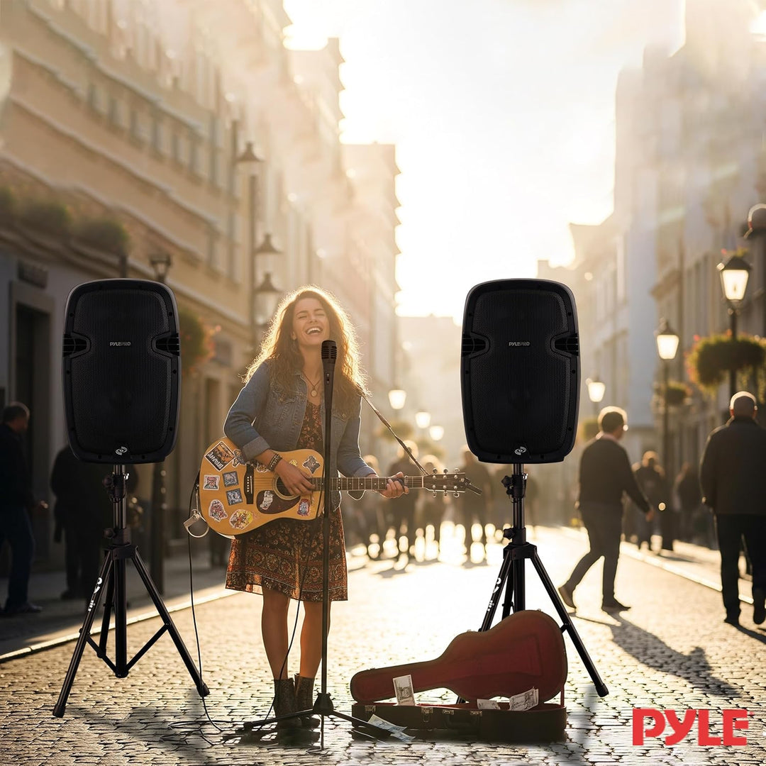 Pyle PA Anlage, 1000W- PA Anlage Komplettset, Lautsprecher mit Mikrofon, Partybox Bluetooth, DJ Laut