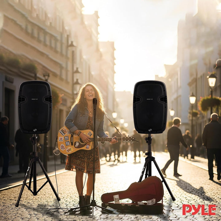 Pyle PA Anlage, 1000W- PA Anlage Komplettset, Lautsprecher mit Mikrofon, Partybox Bluetooth, DJ Laut