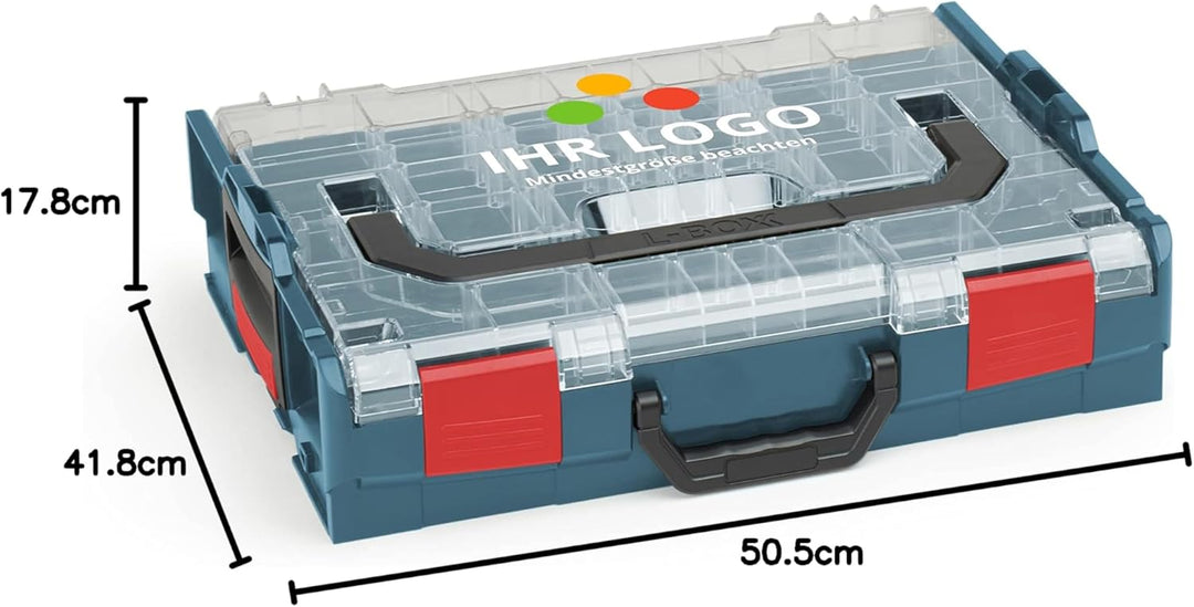 Sortimo Bosch L-BOXX 102 professional blau mit transparentem Deckel individuell anpassbar mit Ihrem