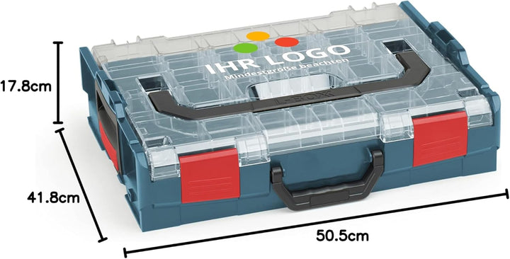 Sortimo Bosch L-BOXX 102 professional blau mit transparentem Deckel individuell anpassbar mit Ihrem