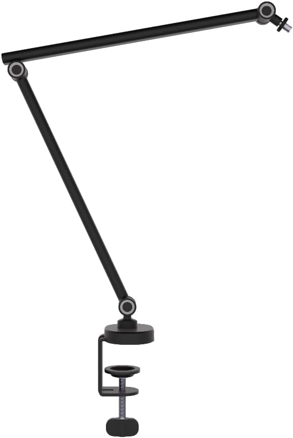 KRUX Arm 100 Mikrofonarm, Slim Design, bis 0,9 kg, 360° drehbar, Aluminium, Tischklemme, universelle