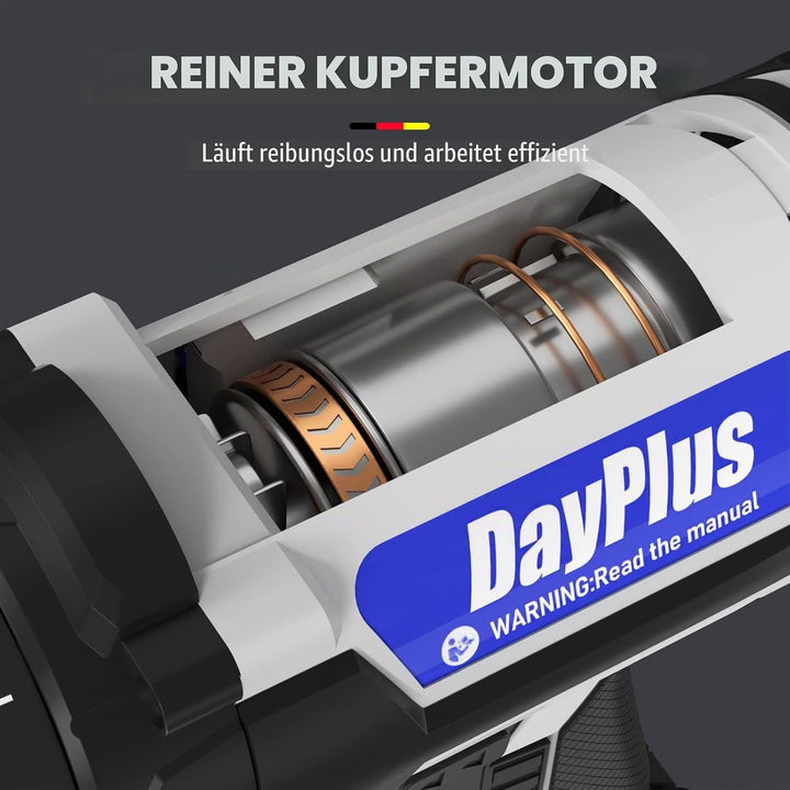 Akku Bohrschrauber Set 45Nm, Akku Bohrmaschine Set Akkubohrer 21V 1 × 1.5Ah Li-Ion Akku, 25+1 Drehmo