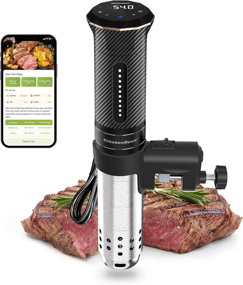 KitchenBoss Sous Vide Garer Stick WiFi：Sous Vide Stab Wi-Fi Präzisionskocher Immersion Tauchzikulato