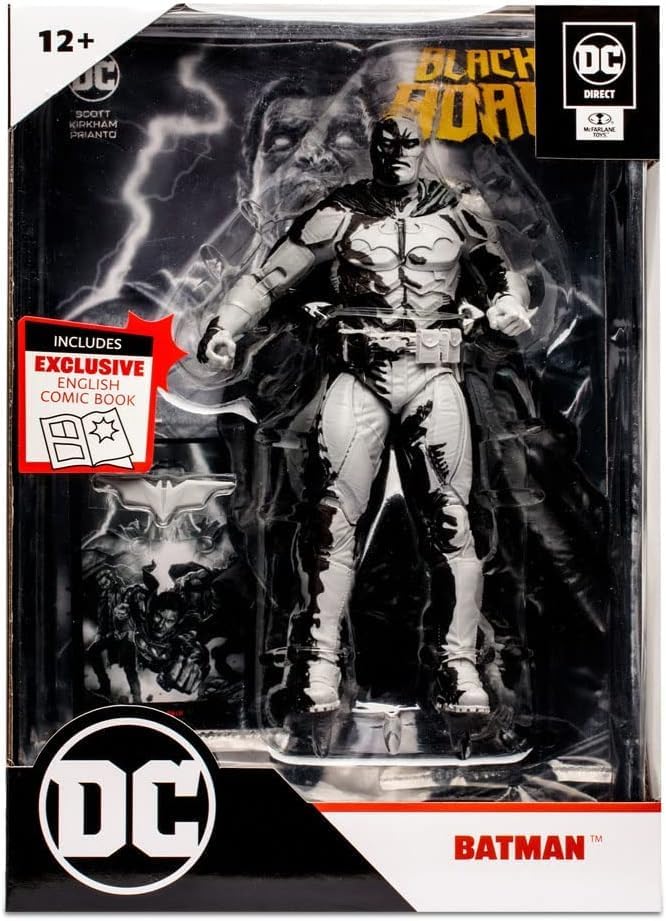 McFarlane DC Direct Actionfigur & Comic Black Adam Batman Line Art Variant (Gold Label) (SDCC) 18 cm