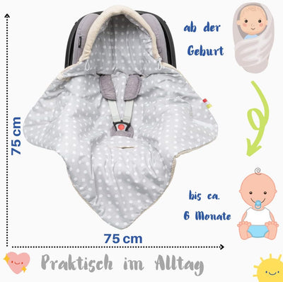 Baby Einschlagdecke Babyschale Winter Strickdecke Kinderwagendecke Fusssack Baby 100% Baumwolle mit