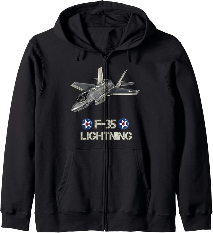 Amerikanisches Flugzeug Stealth Fighter F-35 Lightning Kapuzenjacke