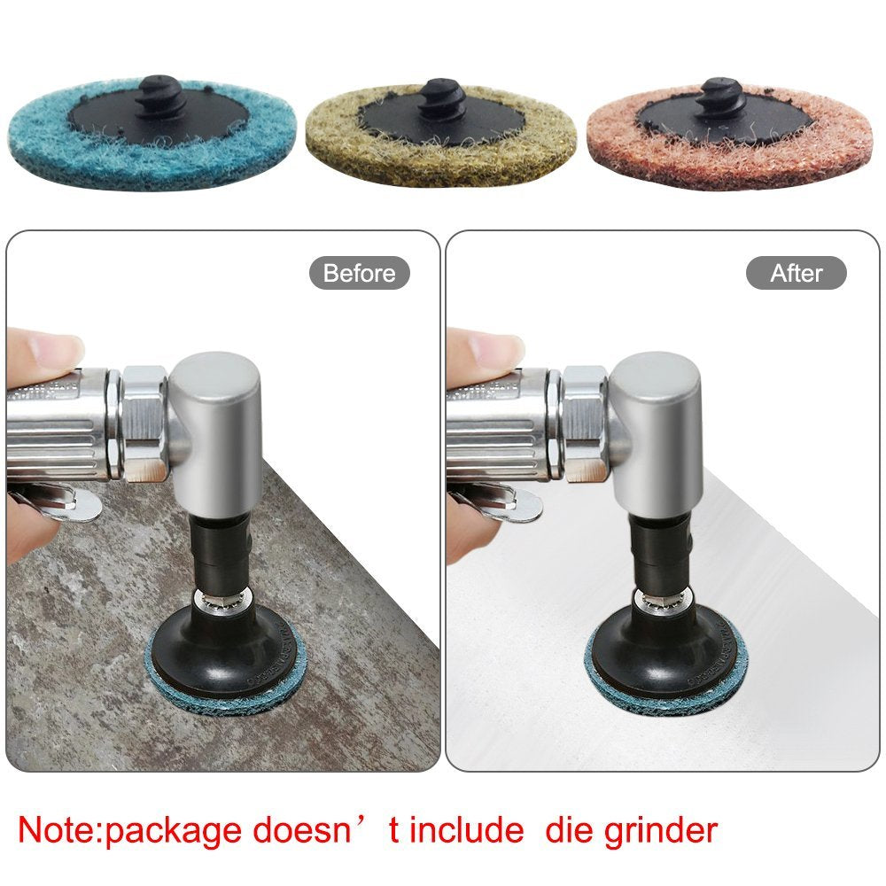Schleifscheiben-Set, fein, mittelgross, grob, 50mm, mit 2 Stück 1/4 Zoll Padhalterschaft, AFUNTA Obe