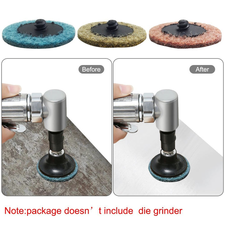 Schleifscheiben-Set, fein, mittelgross, grob, 50mm, mit 2 Stück 1/4 Zoll Padhalterschaft, AFUNTA Obe