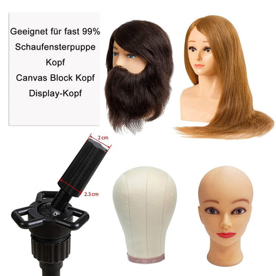 xnicx Perückenständer für Frisierköpfe,Beauty 90-137cm Perückenkopf Perückenständer übungskopf Frise