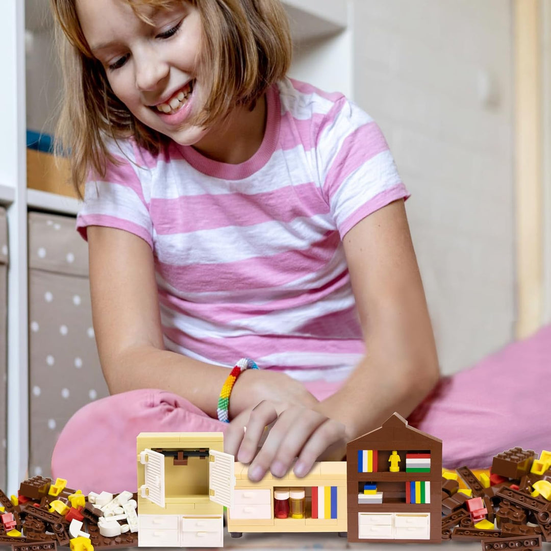 Cabeeskii Bausteine Möbel, Classic Building Block Assembly, kann zur Dekoration von Möbeln in Lego C
