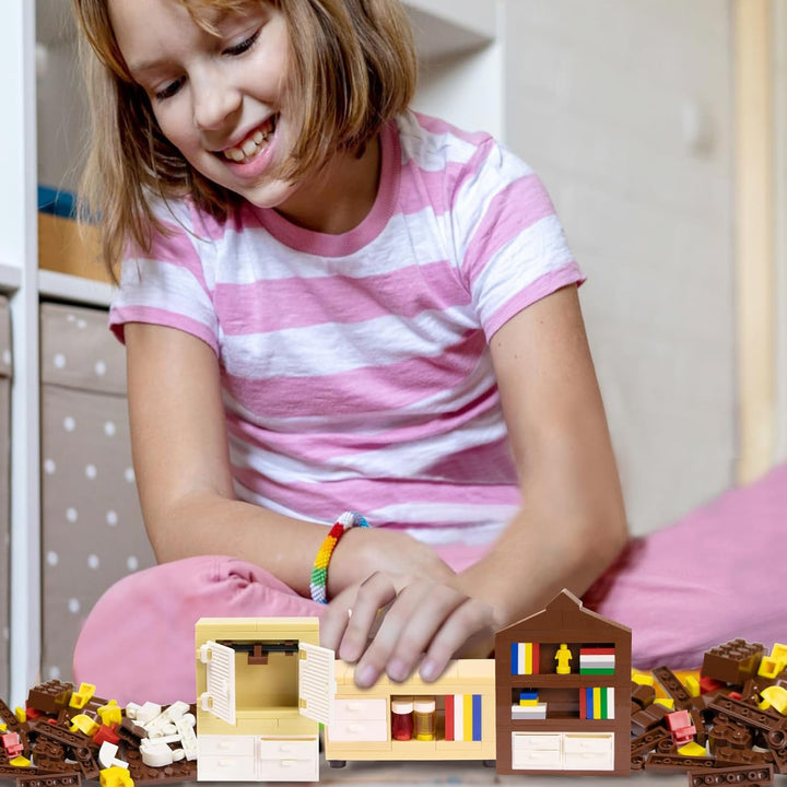 Cabeeskii Bausteine Möbel, Classic Building Block Assembly, kann zur Dekoration von Möbeln in Lego C