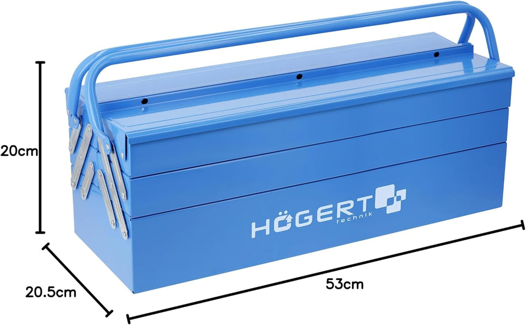 Högert Technik – Werkzeugkasten aus Metall für Werkzeug und Kleinteile - Werkzeugbox/Werkzeugkoffer