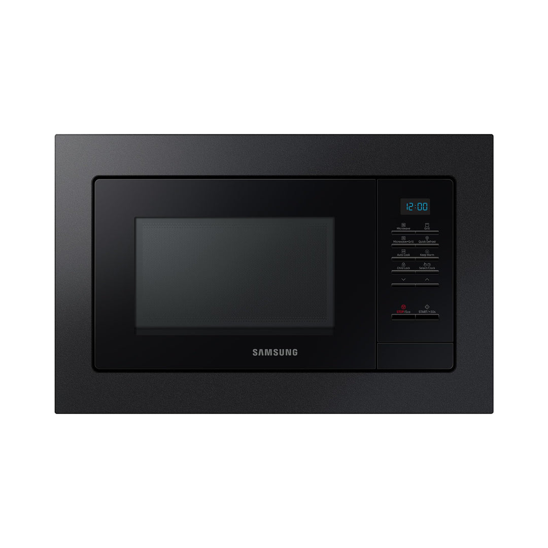 Samsung MG20A7013CB/EG Einbau-Mikrowelle mit Grill, 850 W, 20 l Garraum, Kleines Mikrowellengerät fü