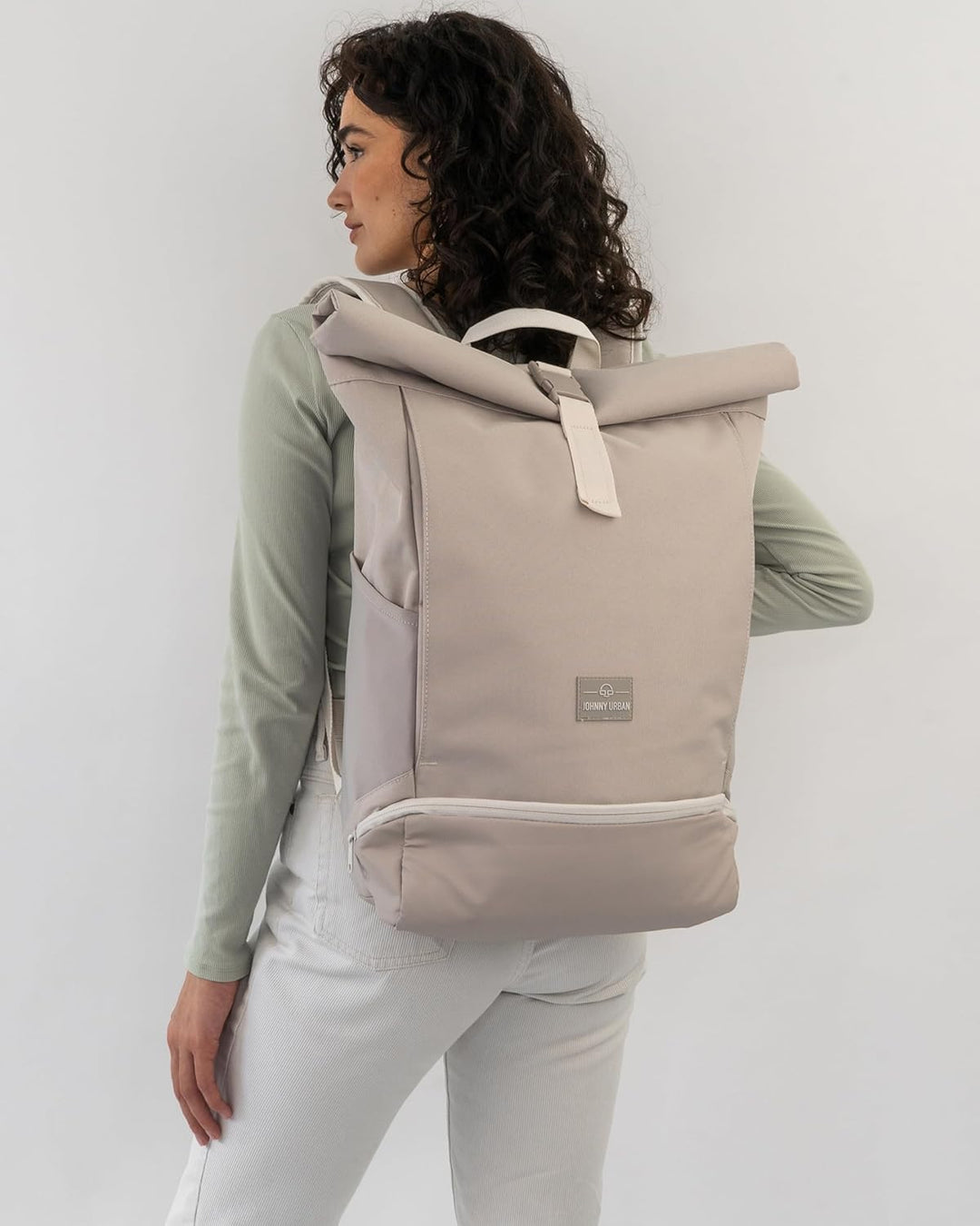 Johnny Urban Rolltop Rucksack Damen &amp; Herren Gross Grau - Allen Large - Laptop Backpack für Uni, Bus