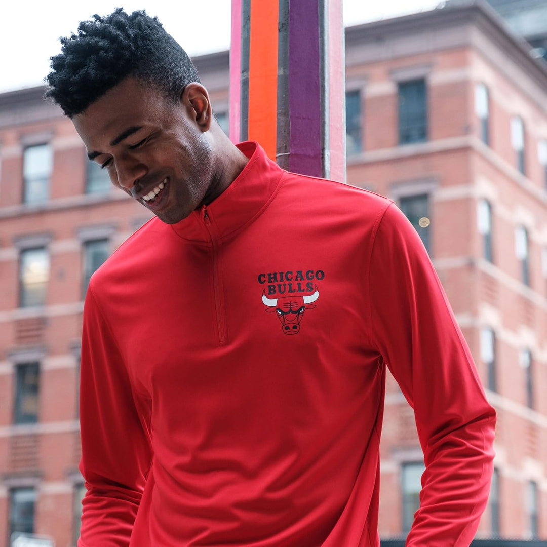 UNK NBA Men's Vlm3138f-am NBA Men's Quarter Zip Poly Knit Long Sleeve Shirt, Team Color (Pack of 1)