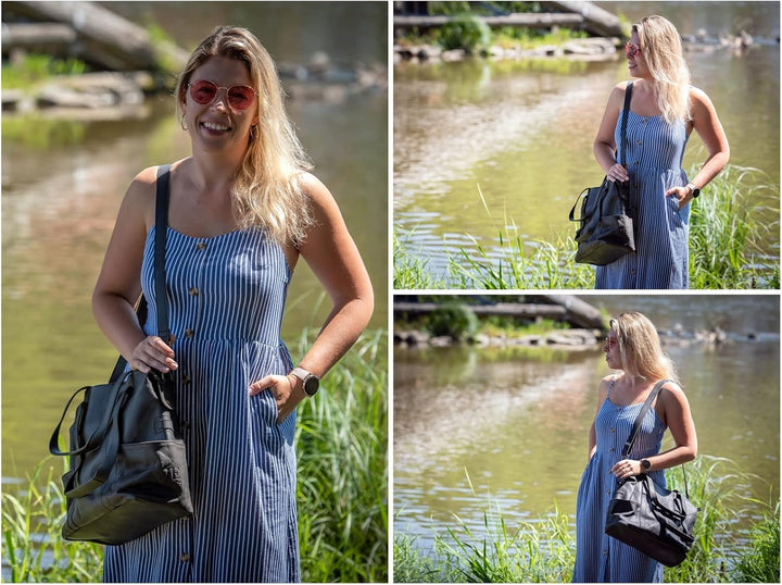 LECONI Shopper Vintage-Look Damen Henkeltasche Schultertasche Echt-Leder Natur Damentasche Ledertasc