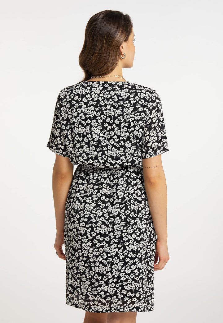 faina Damen Kleid XL Schwarz Weiss