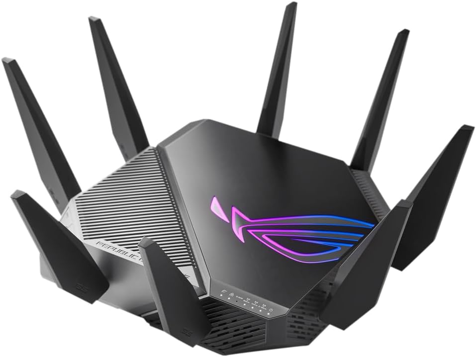 ASUS ROG Rapture GT-AXE11000 Tri-Band Gaming Router (WiFI 6E, neues 6GHz-Band, 2,5G WAN/LAN-Port, ko