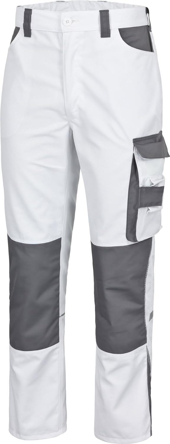 safetY&more Berufshose Extreme weiߟ-grau, Gr. XL XL Weiss-grau, XL Weiss-grau