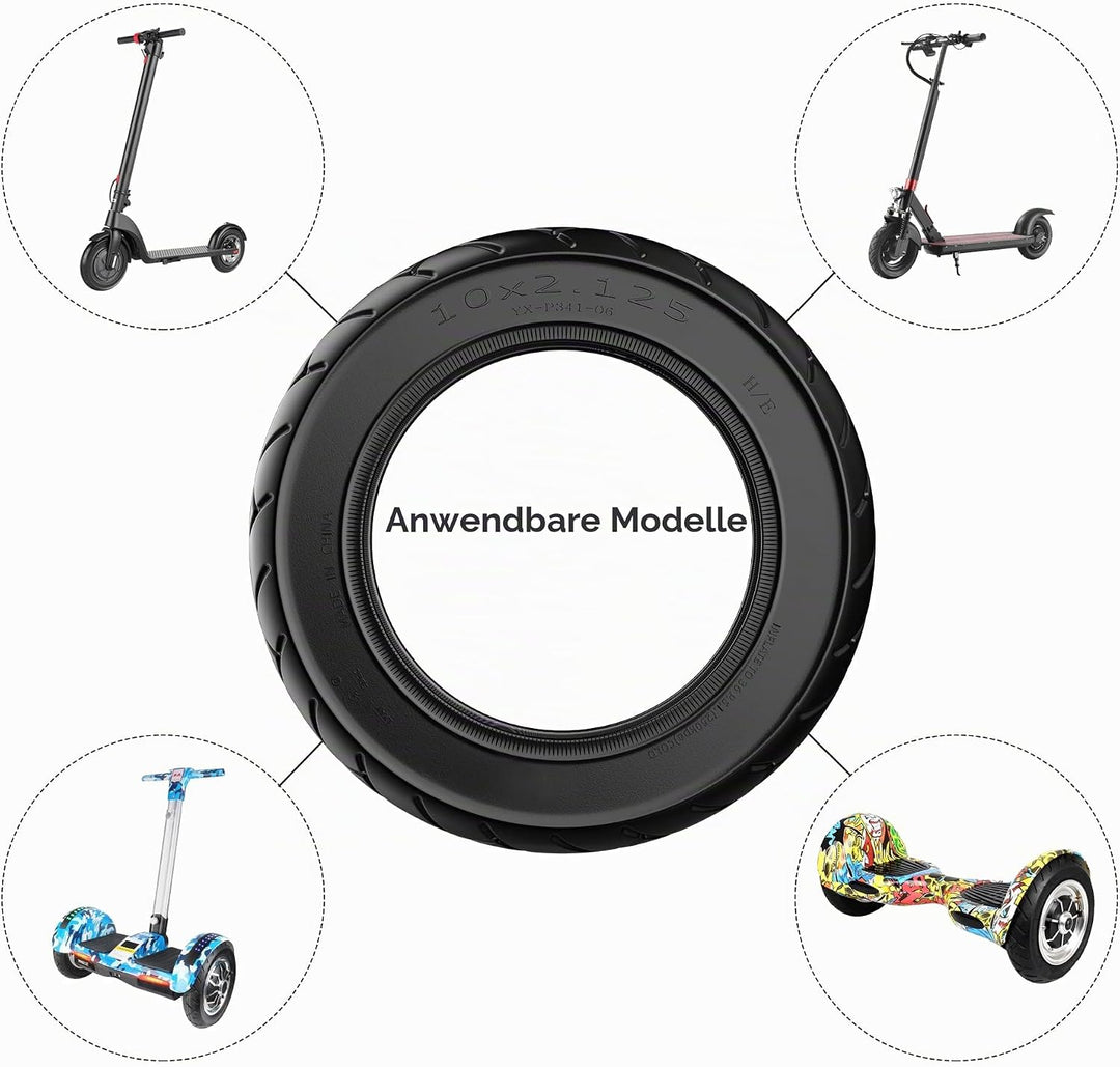 10 "Reifen 10 x 2,125 Reifen &amp; Schlauch Ersatz für Smart Elektroroller 10 Zoll Einrad