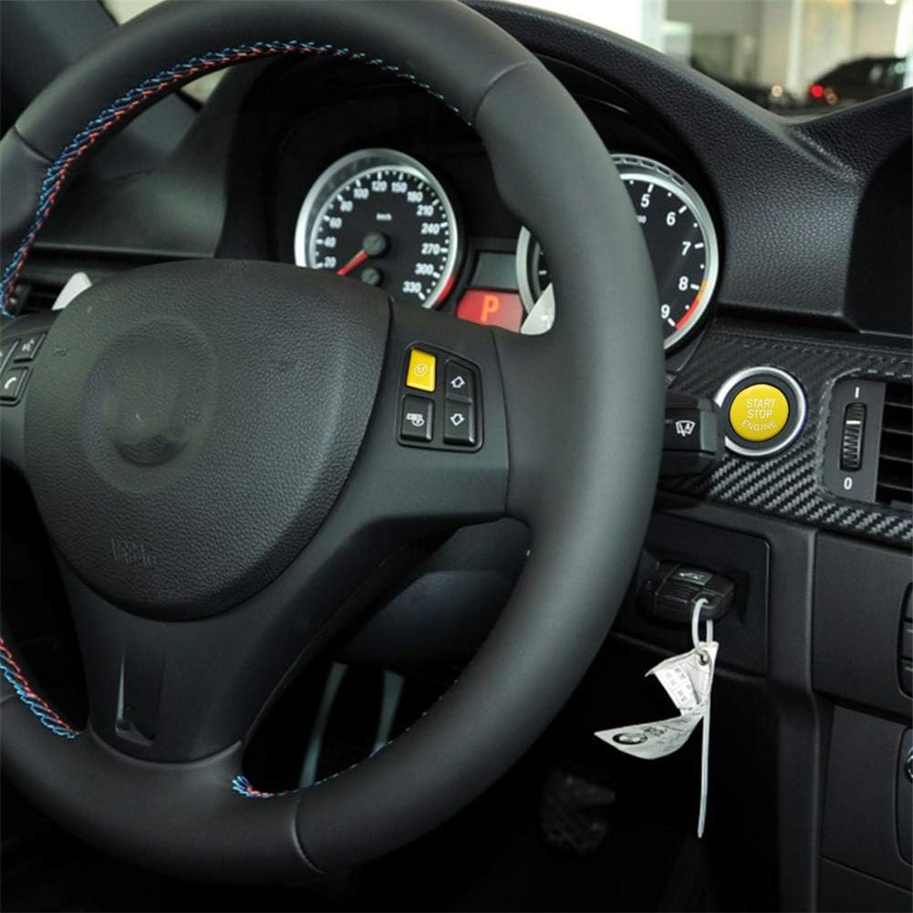 iSpchen Auto Motor Knopfabdeckung Start/Stopp Tastenabdeckung Motor Startknopf Abdeckung für 3er E c
