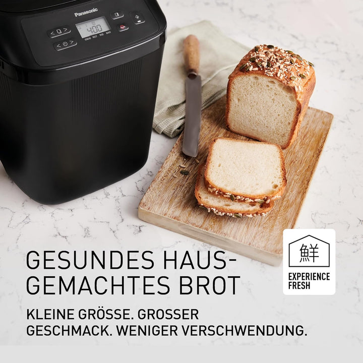 Panasonic SD-PN100KXE Mini Brotbackautomat – Kompakter Brotbackmaschine mit 18 Automatikprogrammen,